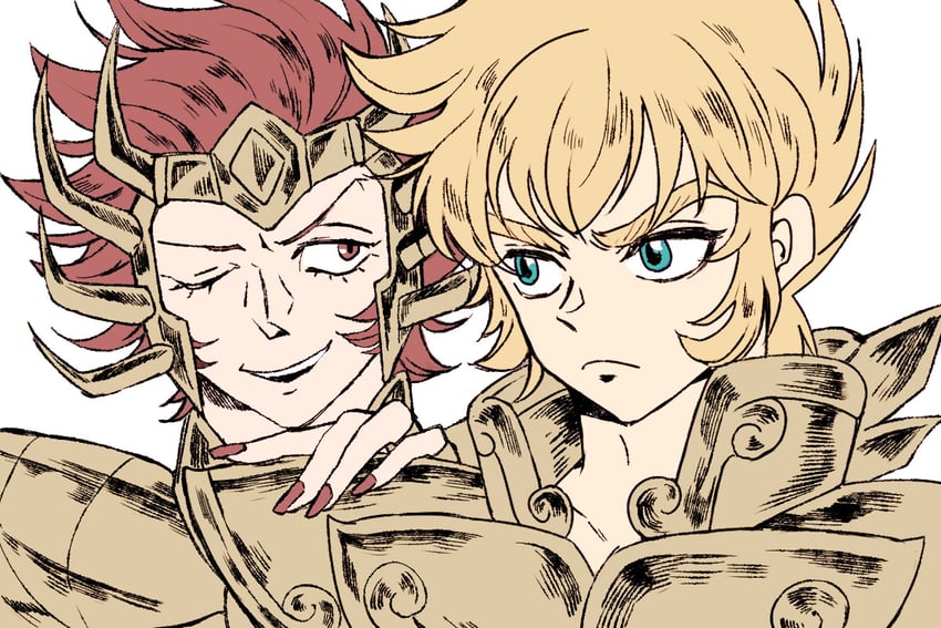 cancer deathtoll and leo kaiser (saint seiya and 1 more) drawn by user_evep5845