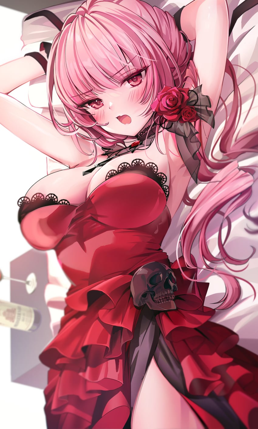 mori calliope (hololive and 1 more) drawn by luna_nyann