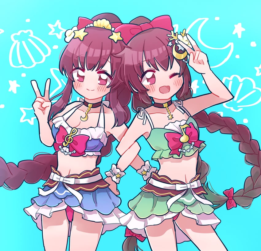 amane tsukuyo and amane tsukasa (mahou shoujo madoka magica and 1 more) drawn by takenoko_mgrc