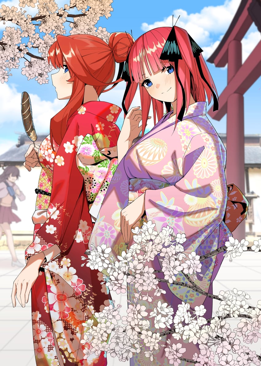 nakano nino and nakano itsuki (go-toubun no hanayome) drawn by kosmos_beta