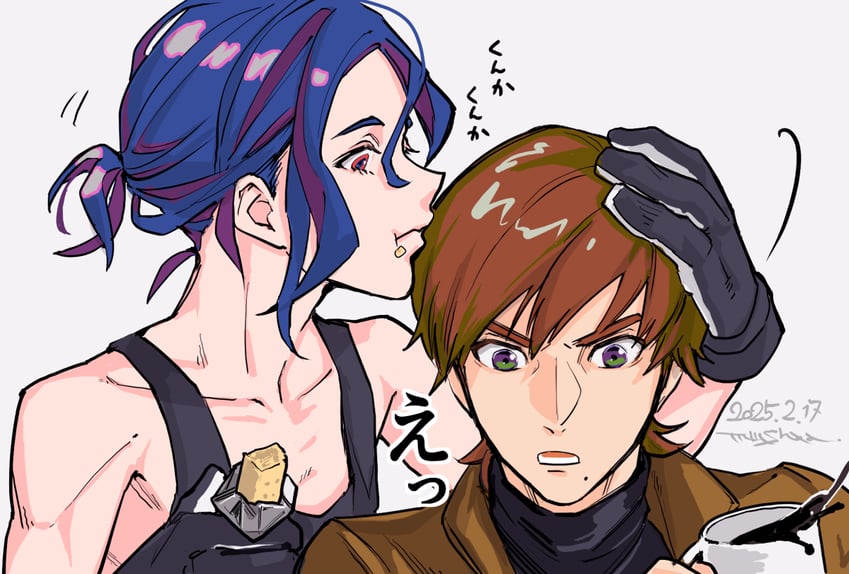 shuji ito and xavier olivette (gundam and 1 more) drawn by muushaa_gw
