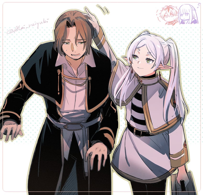 frieren, fern, stark, and sein (sousou no frieren) drawn by aki_(neyuki41028)
