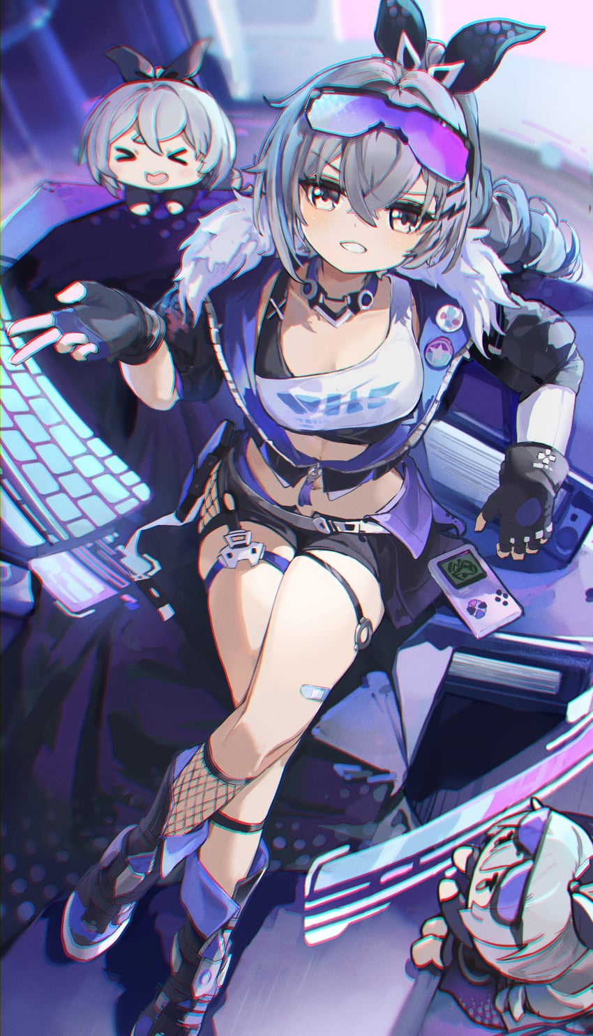 silver wolf (honkai and 1 more) drawn by coria