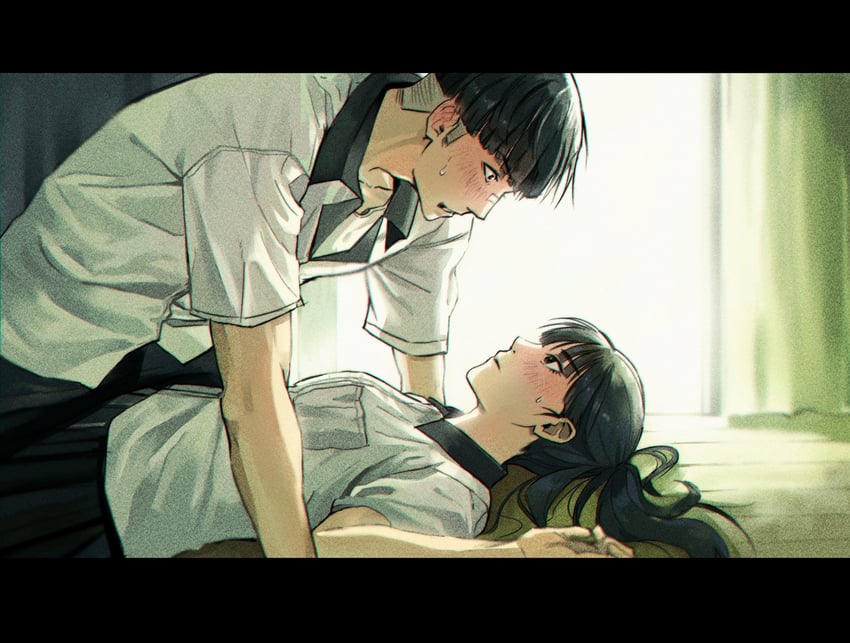 gong taeseong and seo eunjae (garbage time) drawn by s000pkm