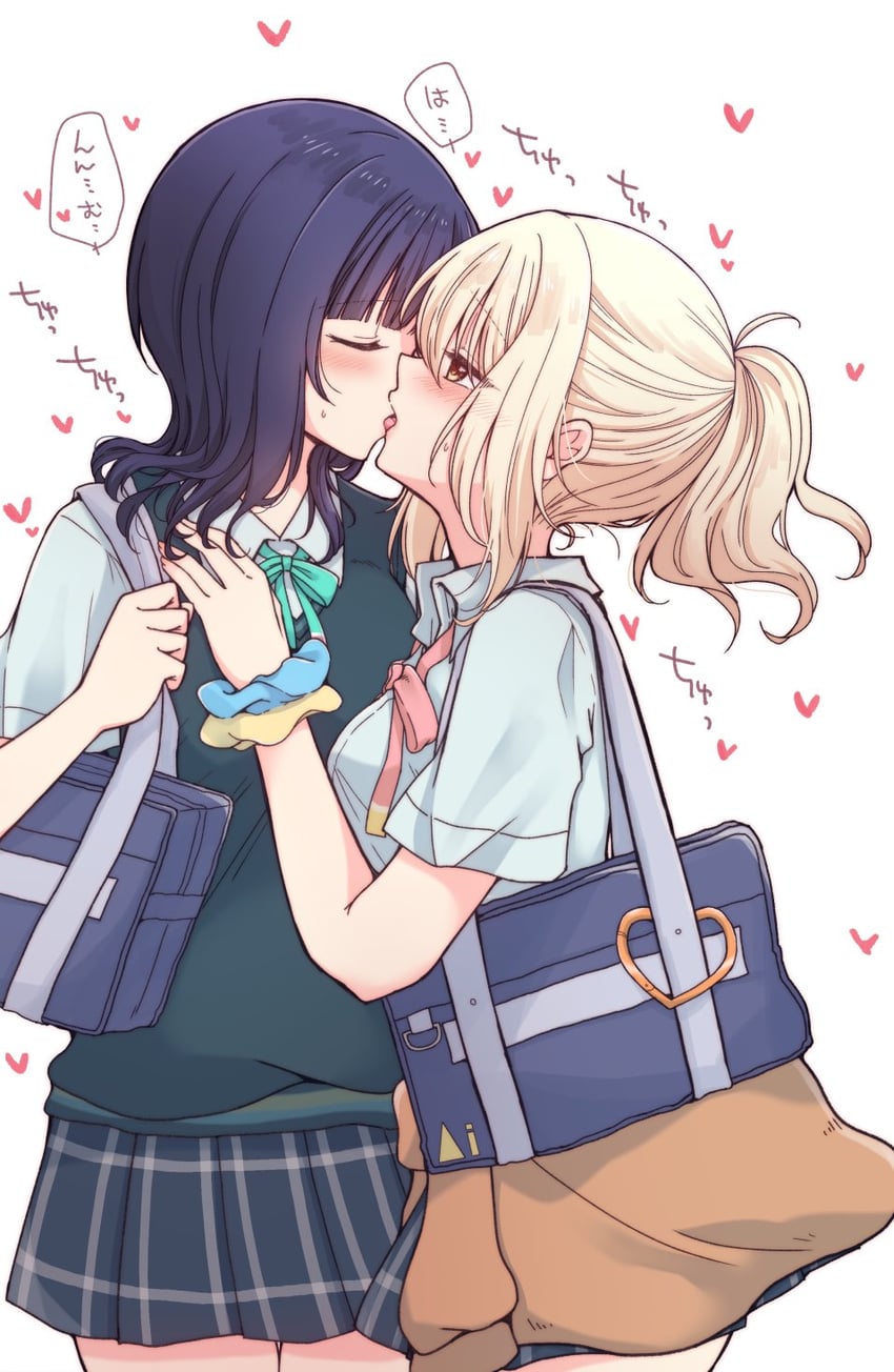 miyashita ai and asaka karin (love live! and 1 more) drawn by kuroda_roku_(345)