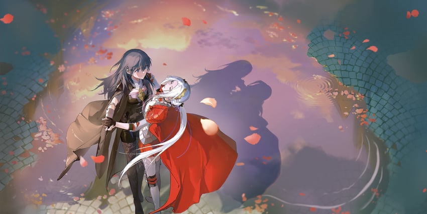 female byleth and edelgard von hresvelg (fire emblem and 2 more) drawn by artuvia