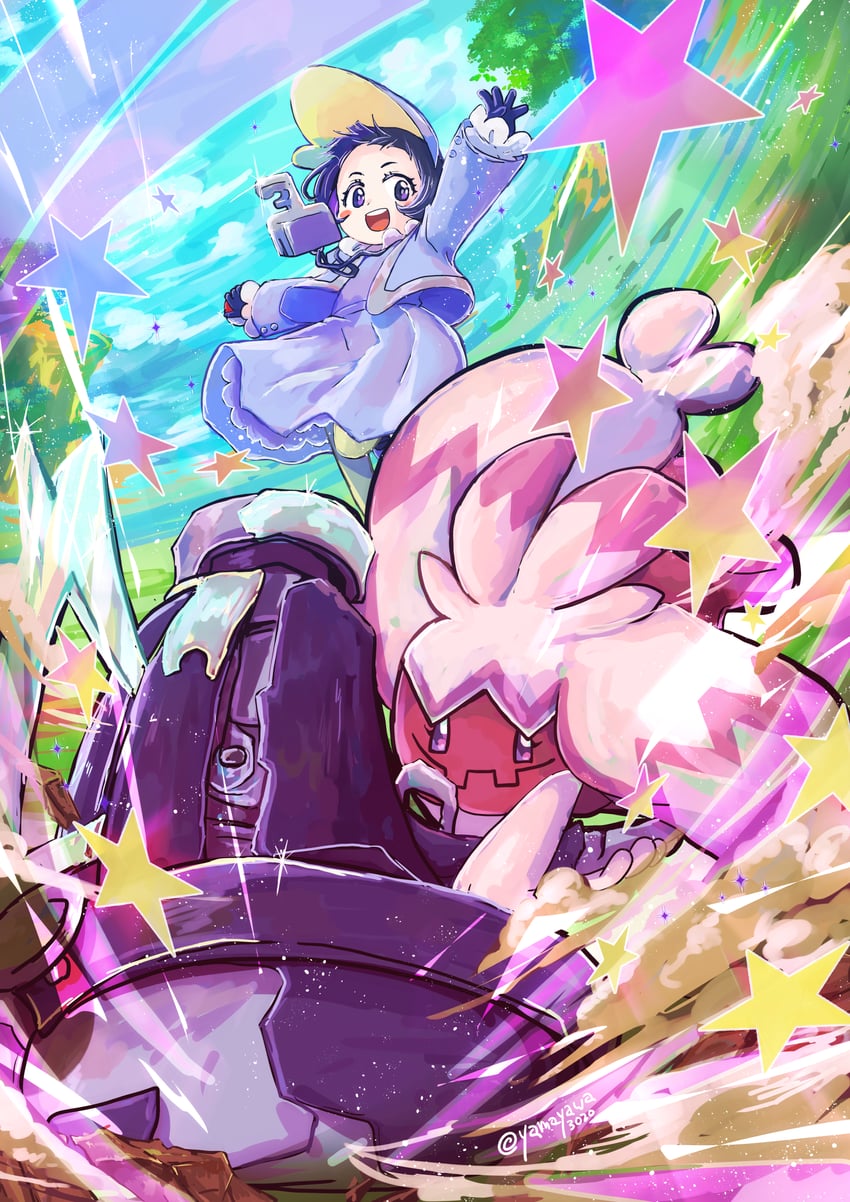 poppy and tinkaton (pokemon and 1 more) drawn by yamayawa_(vscf8332)
