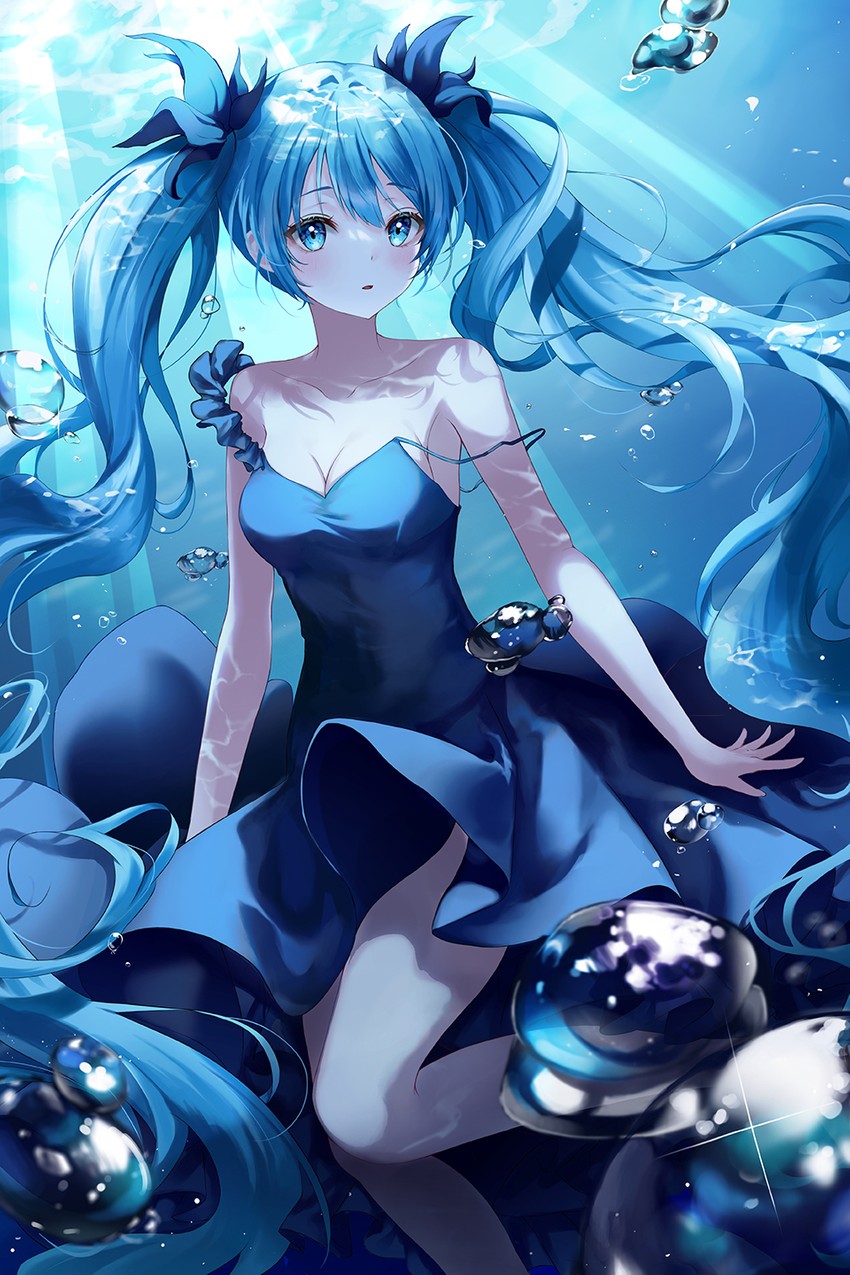 hatsune miku (vocaloid and 1 more) drawn by heeri