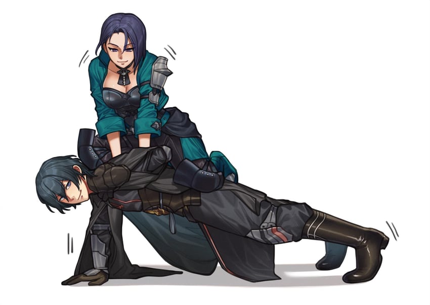 male byleth and shamir nevrand (fire emblem and 1 more) drawn by hiomaika