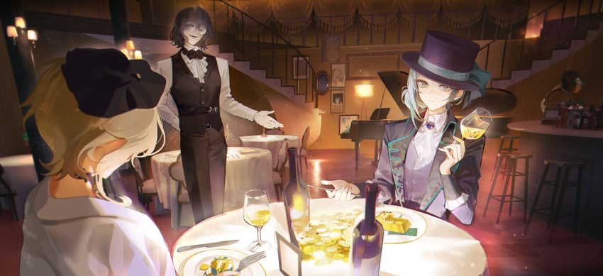 vertin, druvis iii, and forget me not (reverse:1999) drawn by oyabuli