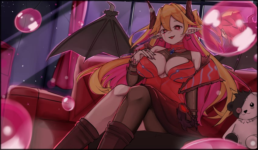 lacrima the crimson tears and fiendsmith engraver (yu-gi-oh!) drawn by denyel