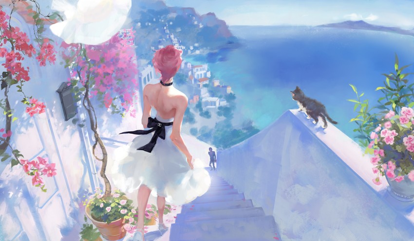 trish una (jojo no kimyou na bouken and 1 more) drawn by trilo