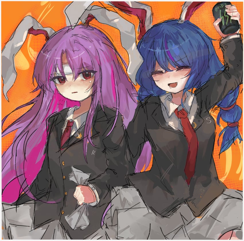 reisen udongein inaba and seiran (touhou) drawn by sira-iu