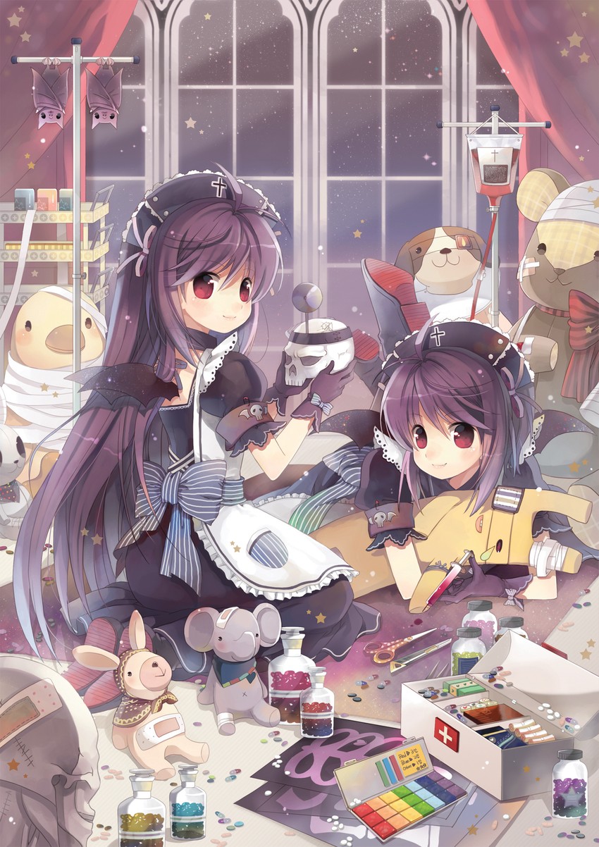 sion flina and rion flina (sword girls) drawn by renian