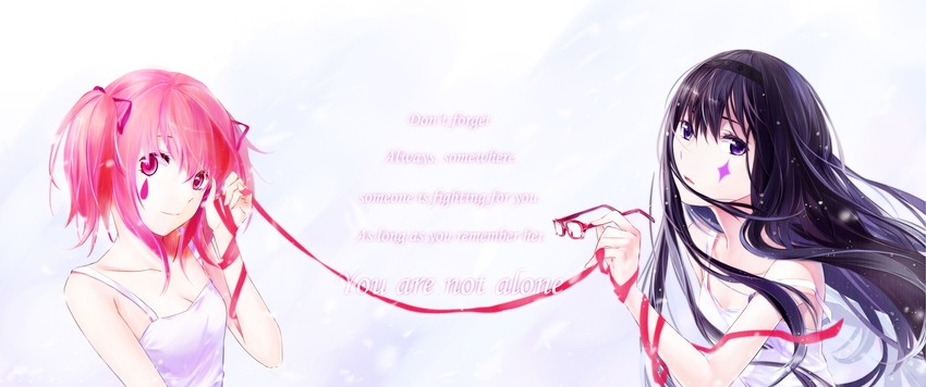 akemi homura and kaname madoka (mahou shoujo madoka magica) drawn by azmodan