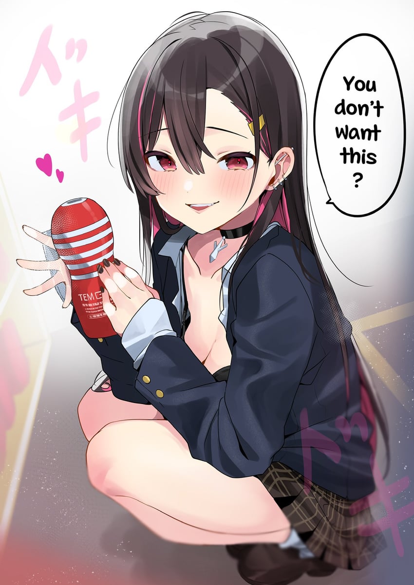 long-haired girl (original and 1 more) drawn by motto_notto