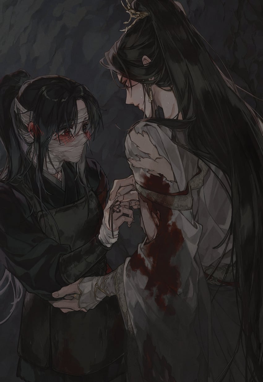 xie lian and hua cheng (tianguan cifu) drawn by eetttaaa