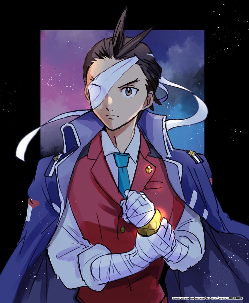 apollo justice (ace attorney and 1 more) drawn by airagency1005