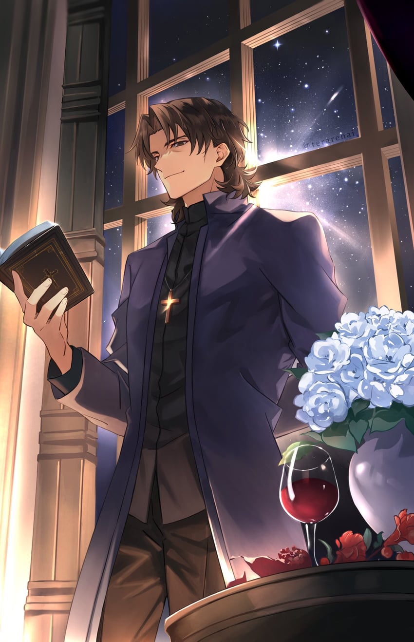 kotomine kirei (fate and 1 more) drawn by terarenai
