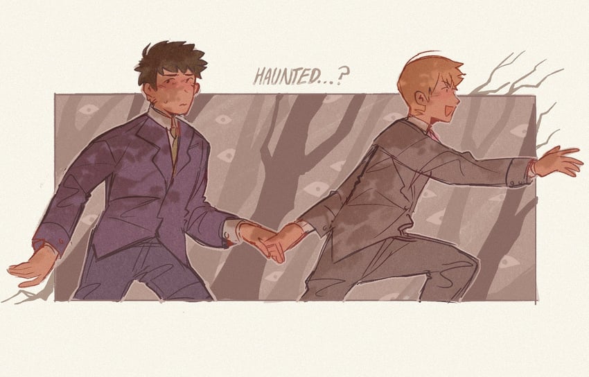 reigen arataka and serizawa katsuya (mob psycho 100) drawn by mp100days