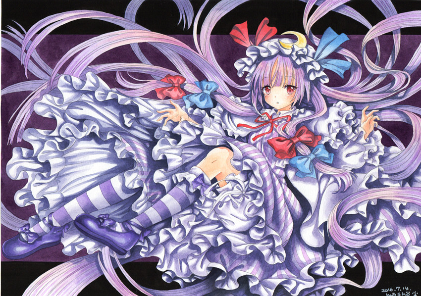 patchouli knowledge (touhou) drawn by mosho