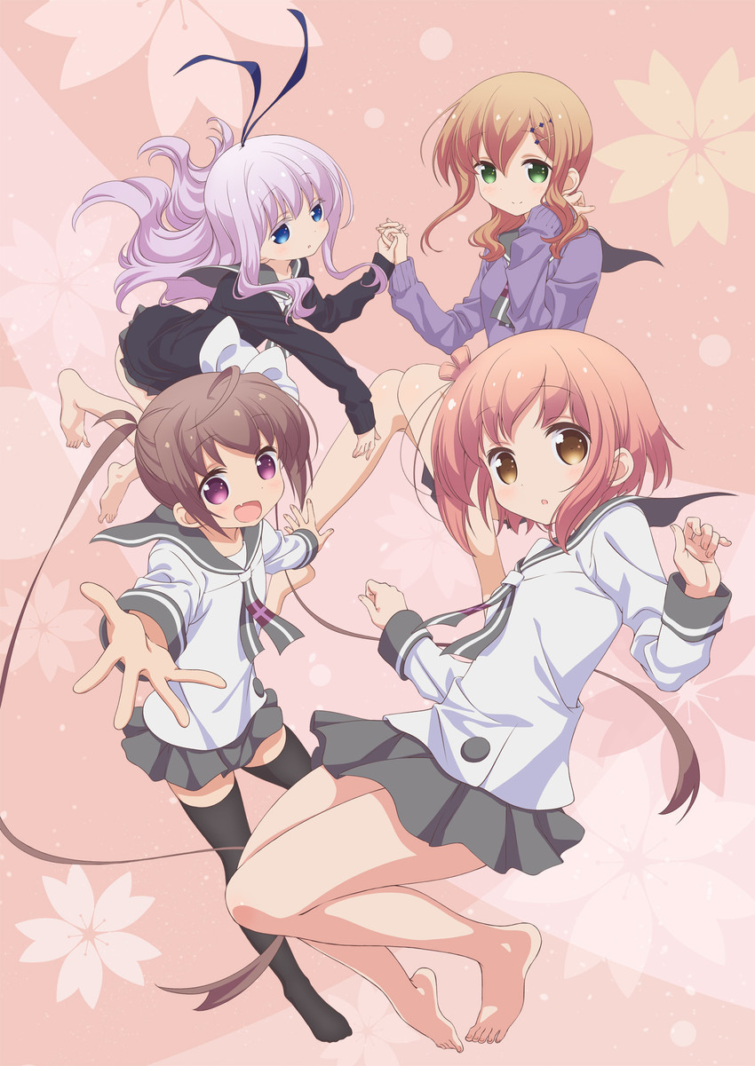 sengoku kamuri, momochi tamate, ichinose hana, and tokura eiko (slow start) drawn by anno_masato