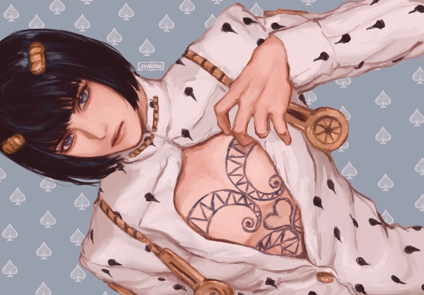 bruno bucciarati (jojo no kimyou na bouken and 1 more) drawn by zvdohu