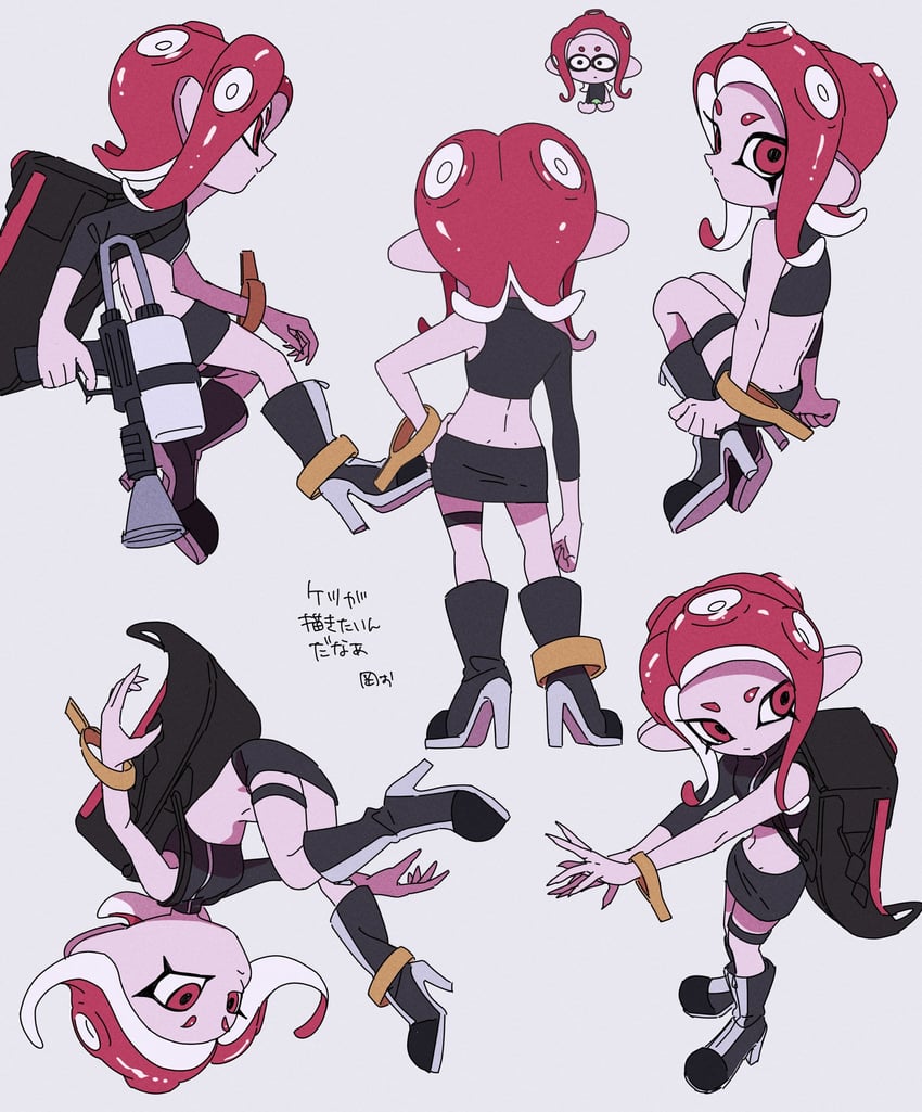 agent 8 (splatoon and 2 more) drawn by oka_kabe
