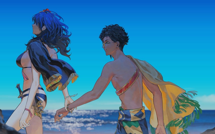 female byleth and claude von riegan (fire emblem and 2 more) drawn by zhihaiwusheng
