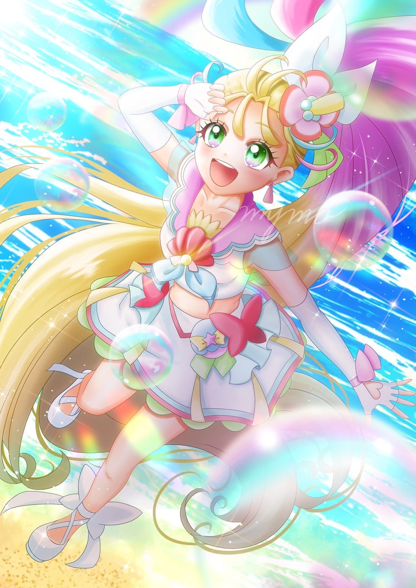 natsuumi manatsu and cure summer (precure and 1 more) drawn by mymo0527