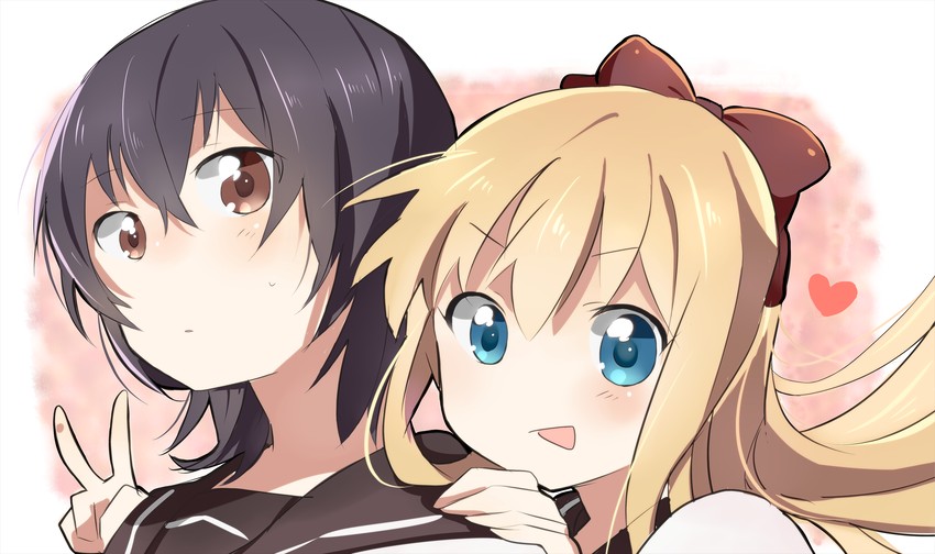 toshinou kyouko and funami yui (yuruyuri) drawn by ume_taro