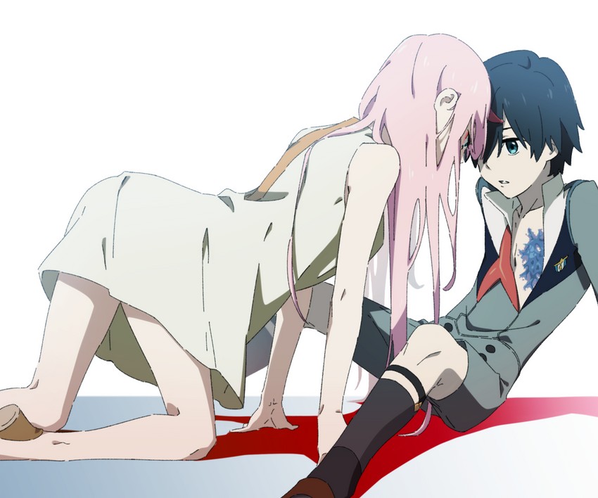 zero two and hiro (darling in the franxx) drawn by leje39