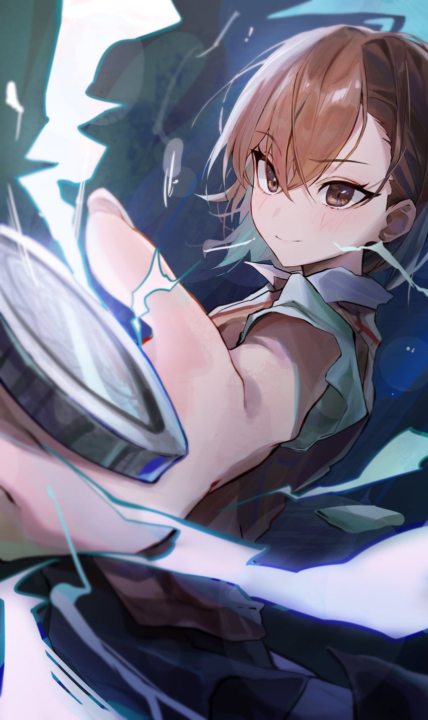 misaka mikoto (blue archive and 2 more) drawn by blance