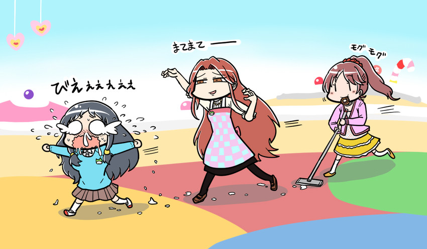 shiina noriko, zaizen tokiko, and ohnuma kurumi (idolmaster and 1 more) drawn by tsunamayo