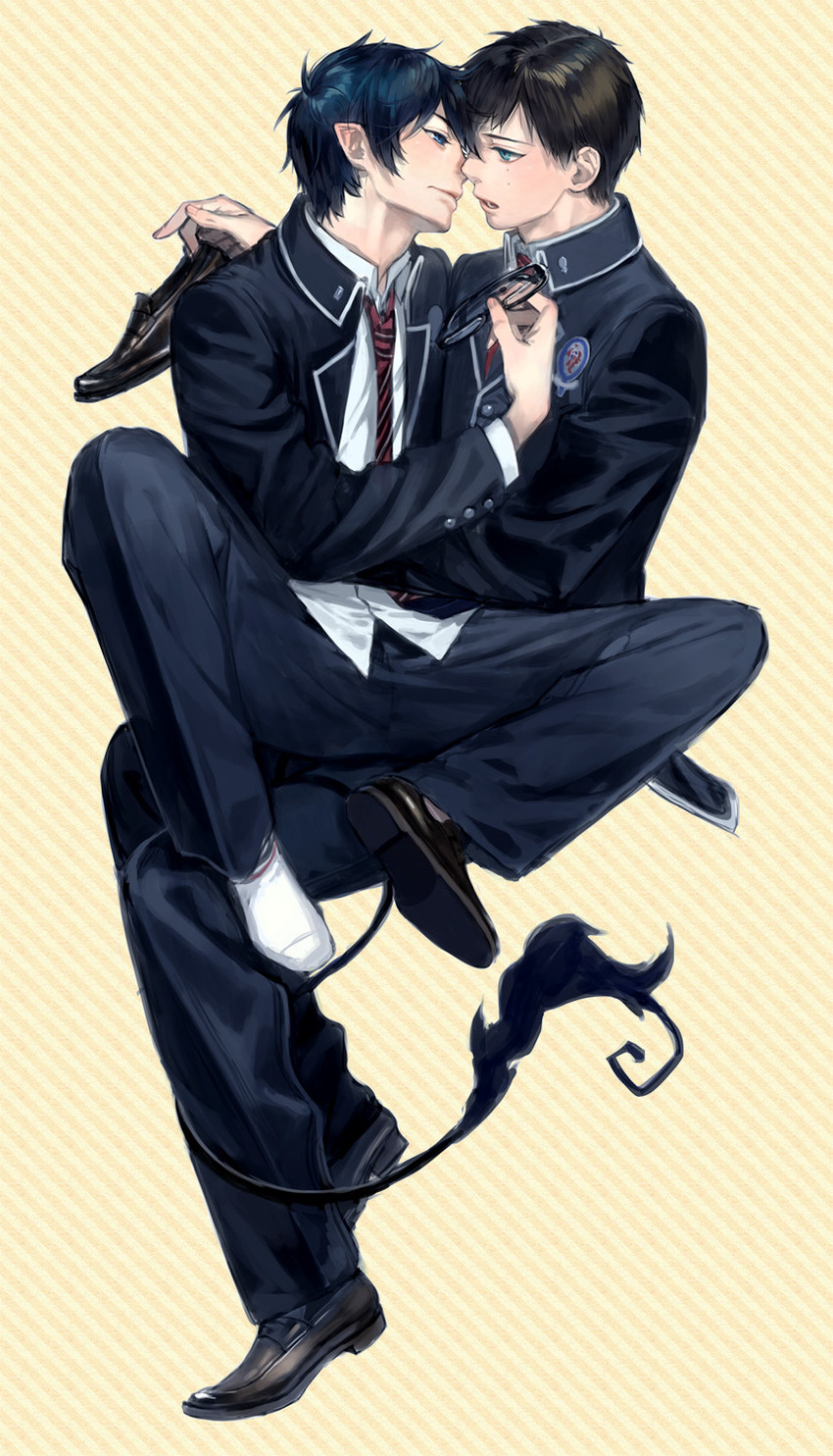 okumura rin and okumura yukio (ao no exorcist) drawn by naoko_(naonocoto)