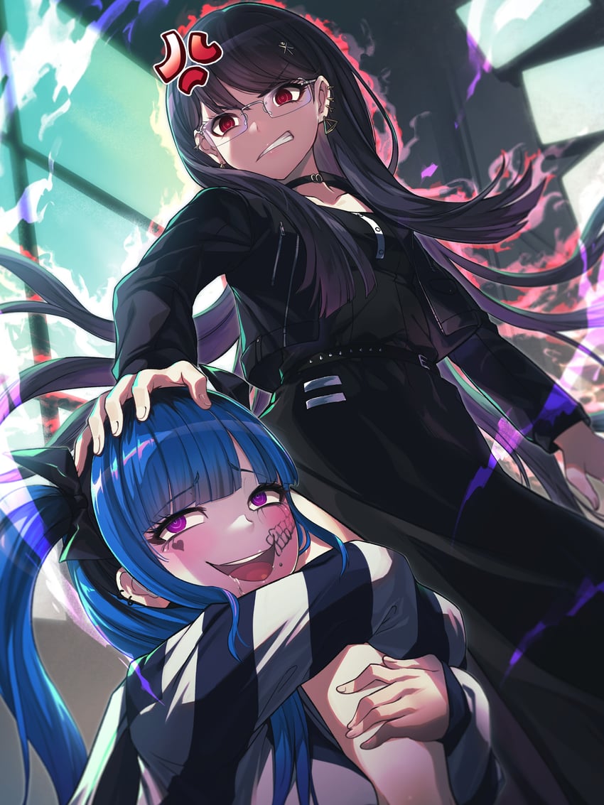 amemiya darumi and shizuhara hiruko (the hundred line -last defense academy-)