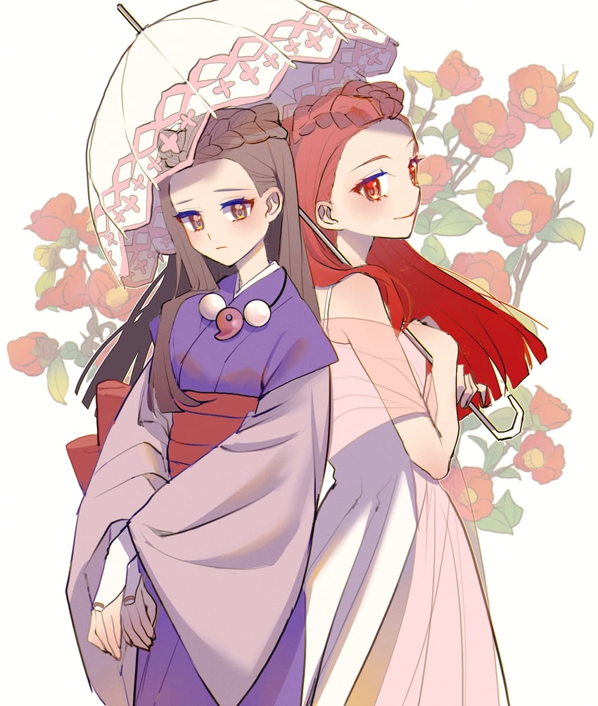 dahlia hawthorne and iris (ace attorney and 1 more) drawn by shocho_(shaojiujiu)