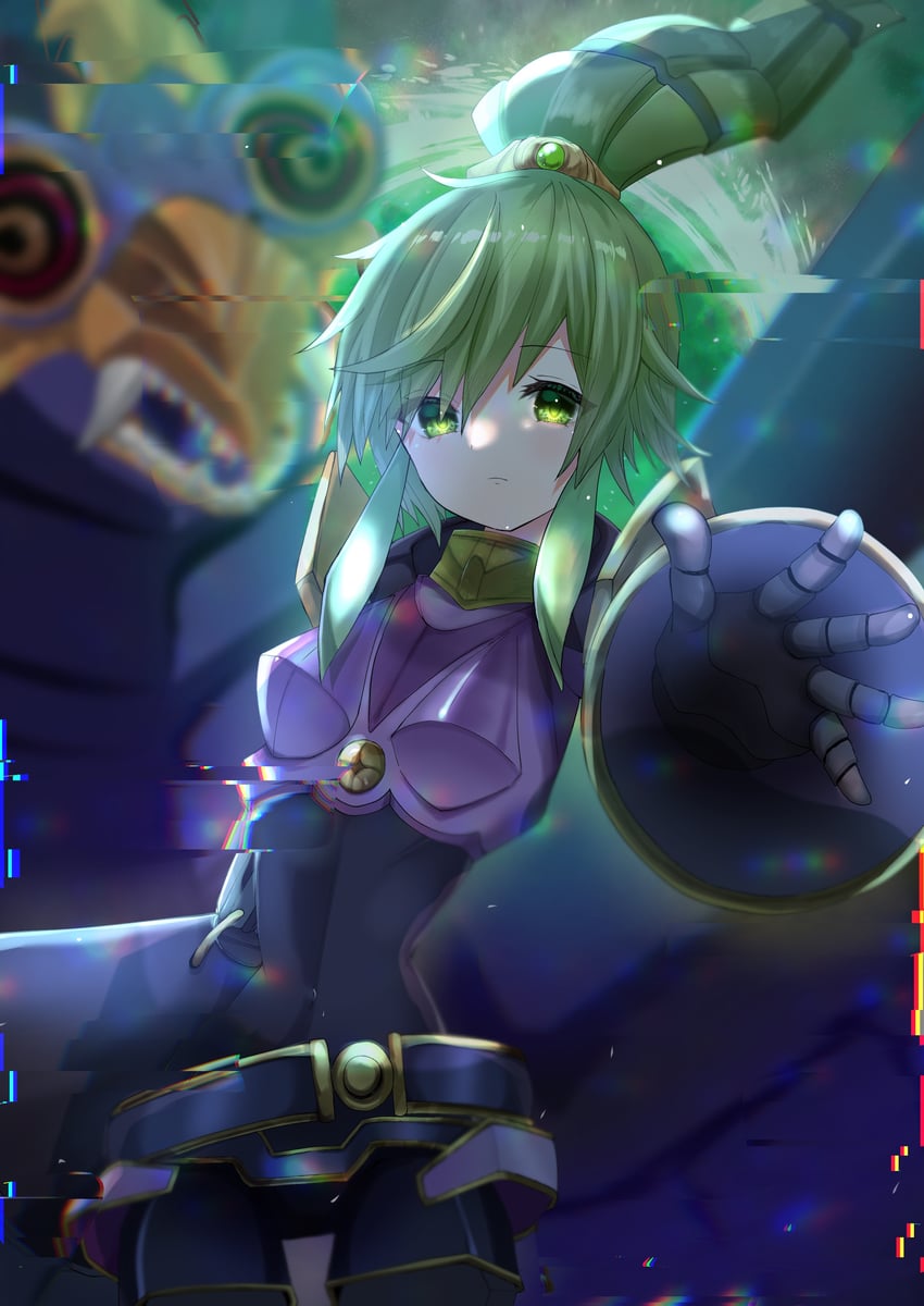 winda, el shaddoll winda, and pulao wind of the yang zing (yu-gi-oh!) drawn by shiroue_tomari
