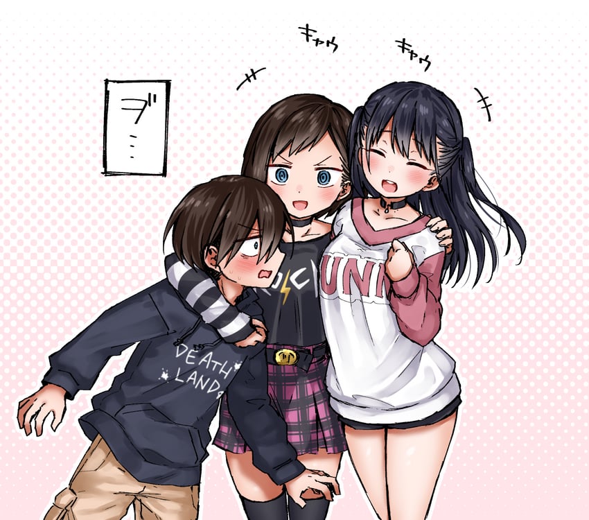 yamada anna, ichikawa kyoutarou, and ichikawa kana (boku no kokoro no yabai yatsu) drawn by zeroasann
