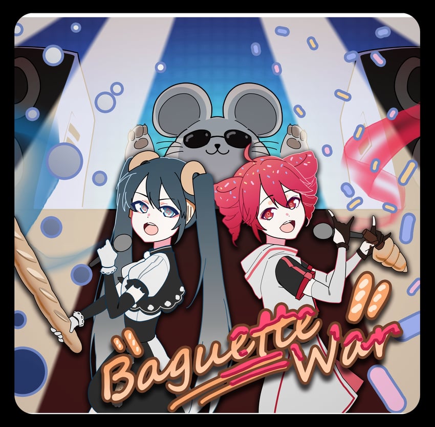 hatsune miku and kasane teto (vocaloid and 1 more) drawn by tombmonster1234