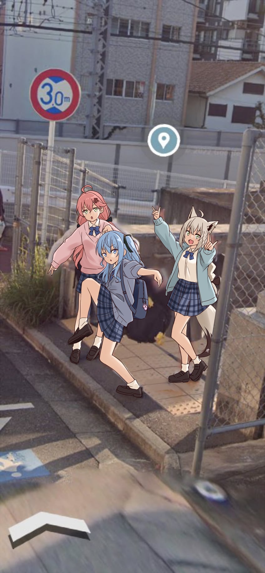 shirakami fubuki, hoshimachi suisei, and sakura miko (hololive and 1 more) drawn by felutiahime