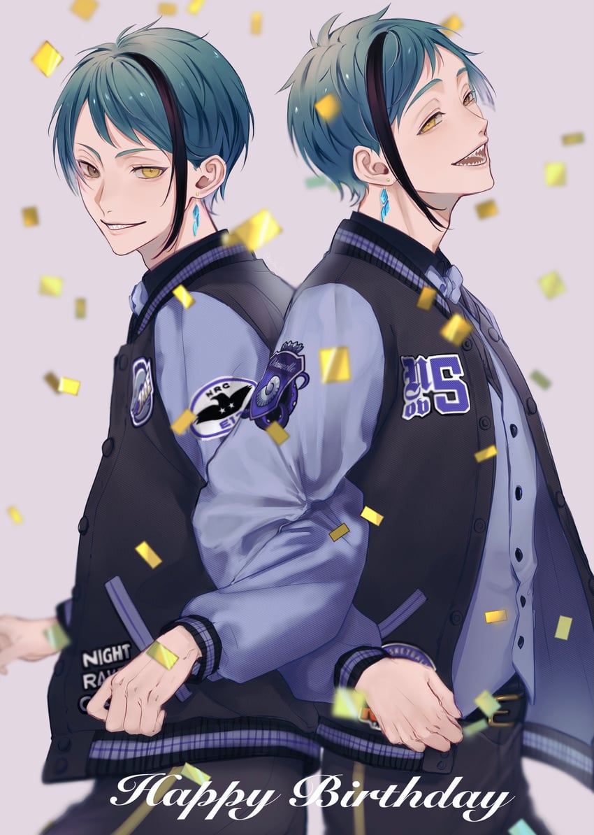 floyd leech and jade leech (twisted wonderland) drawn by tian_lu