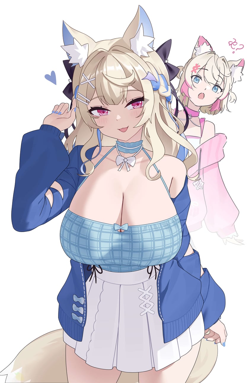 fuwawa abyssgard and mococo abyssgard (hololive and 1 more) drawn by giyeodeo