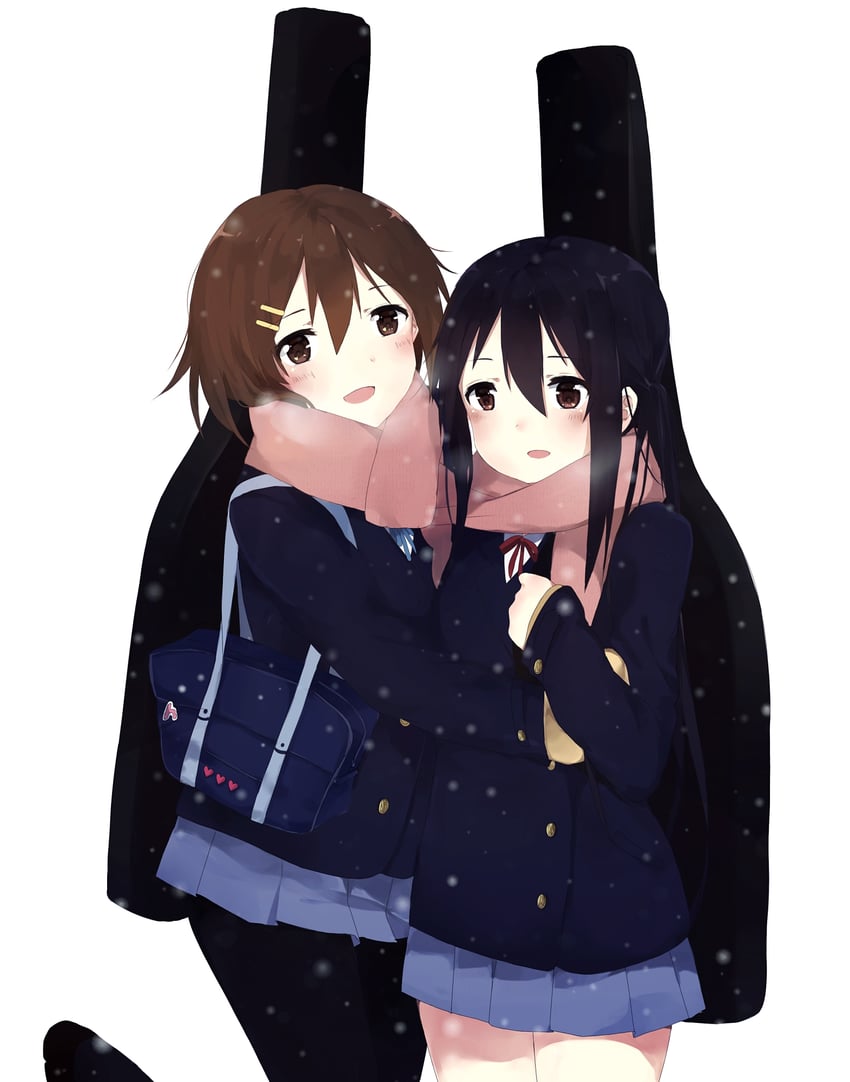 nakano azusa and hirasawa yui (k-on!) drawn by eggplant_(dadamiao)
