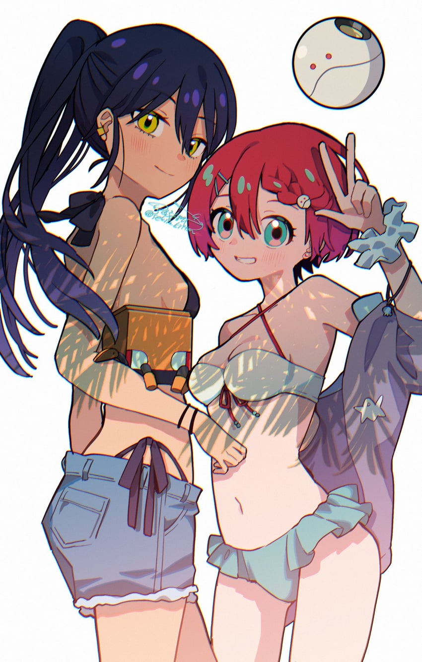 amate yuzuriha, haro, nyaan, and conch (gundam and 1 more) drawn by kitton_(hekiku13)