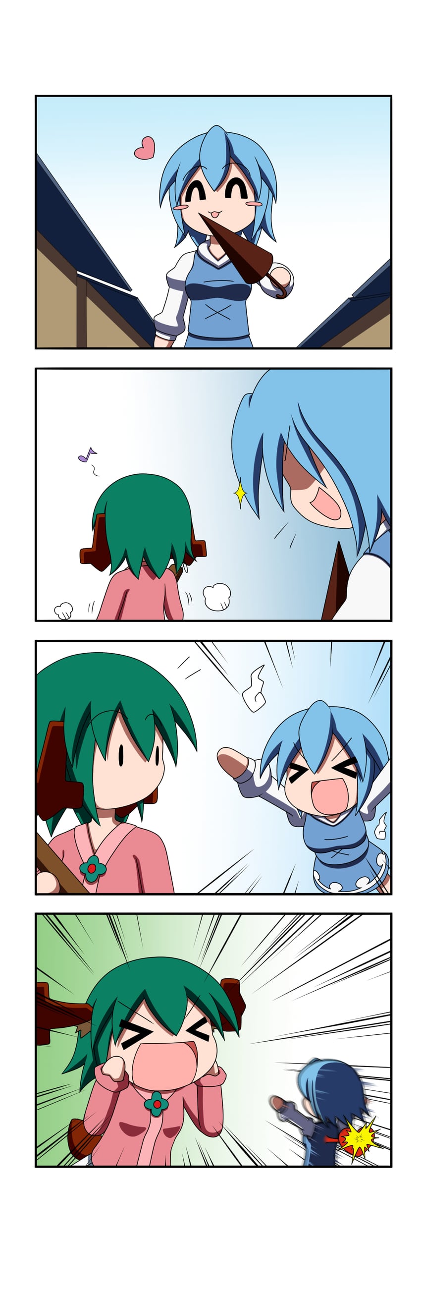 tatara kogasa and kasodani kyouko (touhou) drawn by rakugaki-biyori