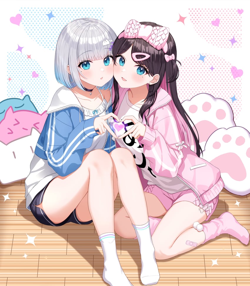 kaga sumire and kaga nazuna (vspo! and 1 more) drawn by sunamama4788