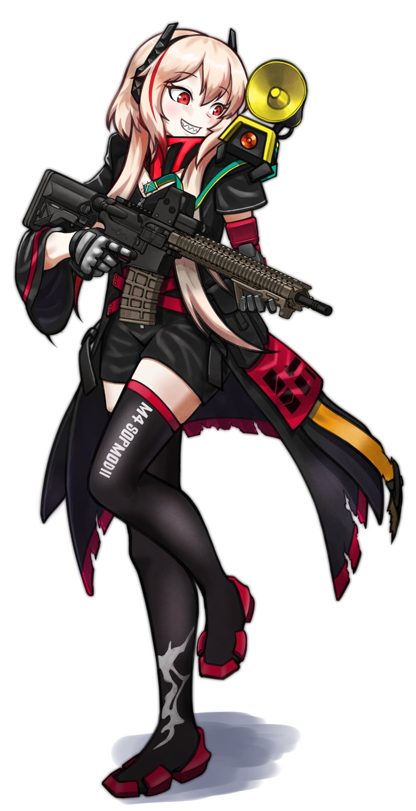 m4 sopmod ii and banana (girls' frontline) drawn by missileer