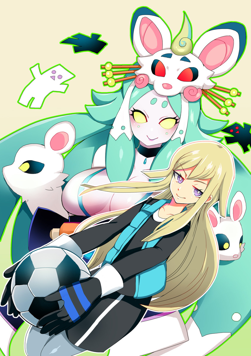 hakubishin tamazusa and chetto (inazuma eleven and 2 more) drawn by hyakuichi