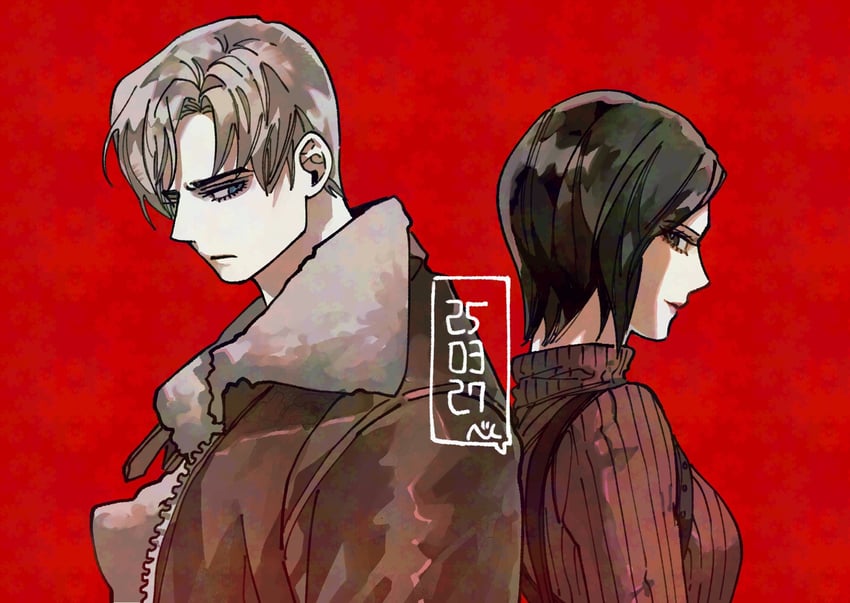 leon s. kennedy and ada wong (resident evil and 1 more) drawn by nul